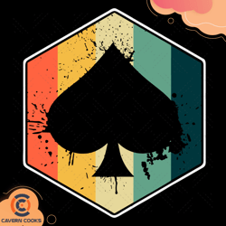 vintage spade retro poker card svg, trending svg,