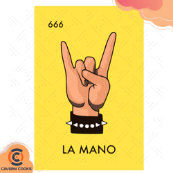 la mano mexican lottery parody devil horns svg, tr