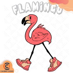the vintage flamingo walk style game svg, trending