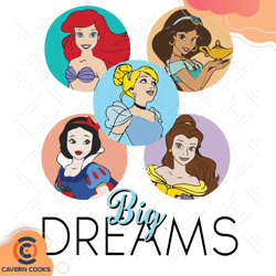 disney princess big dreams sparkle svg, trending s