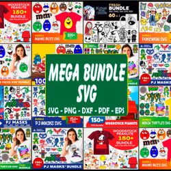 mega cartoon bundle svg, m&ms face svg, ninja svg, pj masks svg,trending svg, mms face svg, ninja svg, pj masks svg, nin