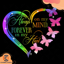 always on my mind forever in my heart svg, trendin
