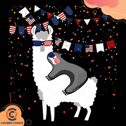 sloth riding llama american flag svg, trending svg