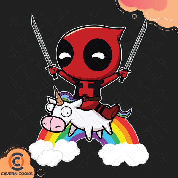 Deadpool Riding Unicorn Deadpool Riding A Unicorn Svg, Trending Svg, Funny - Inspire Uplift