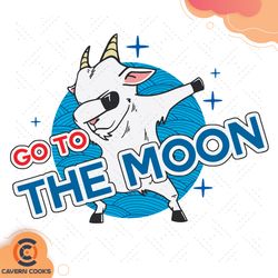 aquagoat go to the moon svg, trending svg, goat sv
