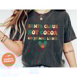 christmas cocoa sweatshirt, christmas lights, hot cocoa shirt, christmas light tee, christmas sweatshirt, christmas part