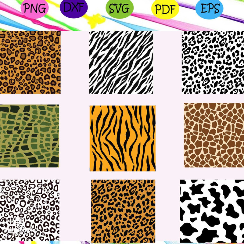 Animal print SVG Bundle Animal Skin Svg Animal Pattern Svgtrending svg For Silhouette Files For