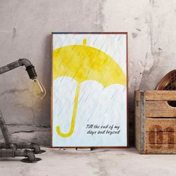 movie poster, how i met your mother poster, himym wall art, movie home decor, how i met your mother decoration