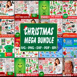 mega bundle christmas svg, shark christmas svg, christmas sack svg,christmas svg, grinch bundle svg, shark christmas svg