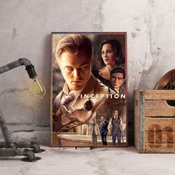 inception wall art, inception poster, movie home decor, movie poster, inception decoration, movie wall art