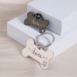 Personalized Pet Dog Tags Shiny Steel Free Engraving Kitten Puppy Anti-lost Collars Tag for Dog Cat Nameplate Pet