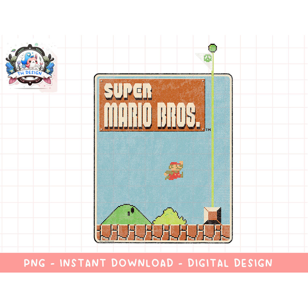 Nintendo Super Mario Bros Game Screen Shot Graphic T-Shirt png, sublimation.jpg