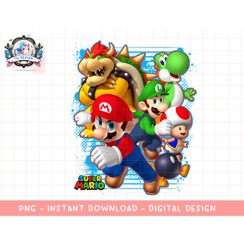 Nintendo Super Mario Luigi Bowser Spray Paint png, sublimation.jpg