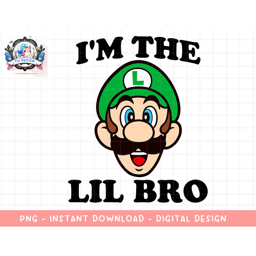 Nintendo Super Mario Luigi Lil Bro Graphic T-Shirt png, sublimation.jpg