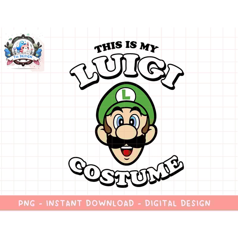 Nintendo Super Mario My Luigi Costume Graphic T-Shirt png, sublimation.jpg