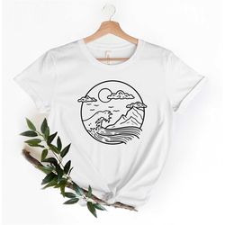 pacific northwest tee, mountain shirt, camping shirts, pnw shirt, men's shirts,nature shirt,hiking shirt, adventure shir