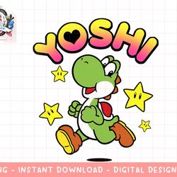 nintendo super mario yoshi star power sprint graphic t-shirt png, sublimation.jpg