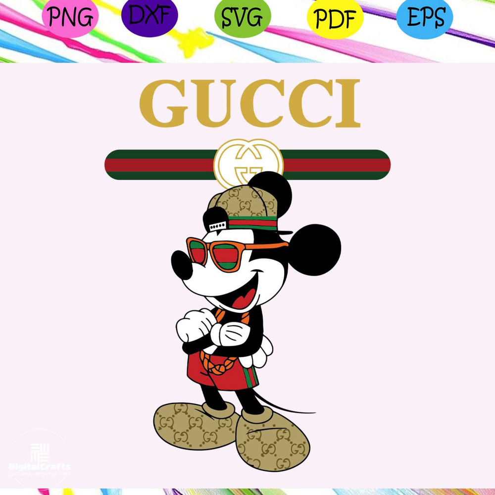 Gucci And Disney Inspired Printable Graphic Art Svg Mickey Mouse Svg Gucci Svg Disney For Silhoue