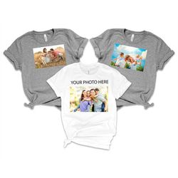 custom photo shirt, custom shirt, custom picture tshirt, birthday photo shirt, holiday gift, family picture tee