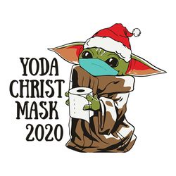 ersonalized yoda christmask 2020 svg, baby yoda face mask svg, christmas quarantine 2020 svg, silhouette svg files