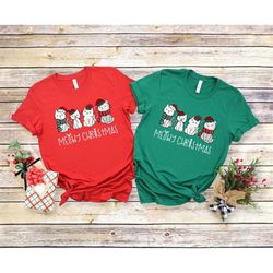 christmas cat shirt, meowy christmas shirt, merry christmas, cat lover shirt, cat lady gift , christmas gift for cat mom