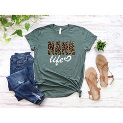 leopard nana shirt, nana shirt, leopard nana t-shirt, grandma tee, mothers day gift, grandma, grandma shirt, family shir