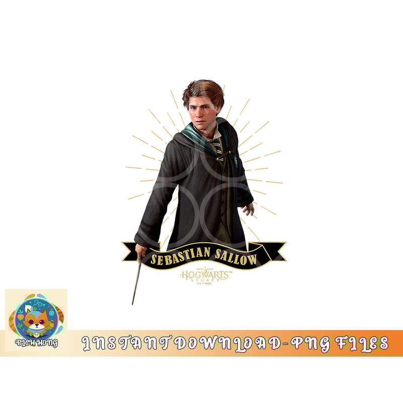 Harry Potter Hogwarts Legacy Sebastian Sallow Slytherin png, digital download copy.jpg