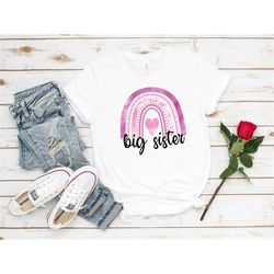 big sister rainbow shirt, big sister little sister shirt, valentines day shirt, mother's day gift, mother's shirt, famil