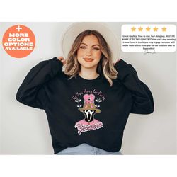no you hang up sweatshirt, ghostface halloween sweatshirt, funny halloween sweatshirt, scream movie sweater, ghost face