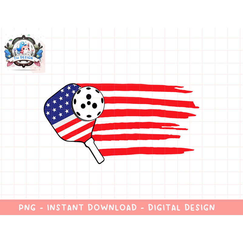 Pickleball US Flag American Patriotic Pickleball 4th of july png, sublimation.jpg
