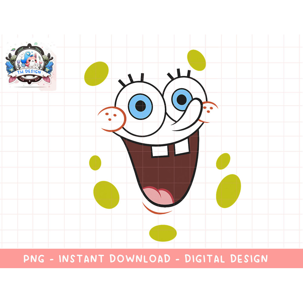 SpongeBob SquarePants Face Portrait png, sublimation.jpg