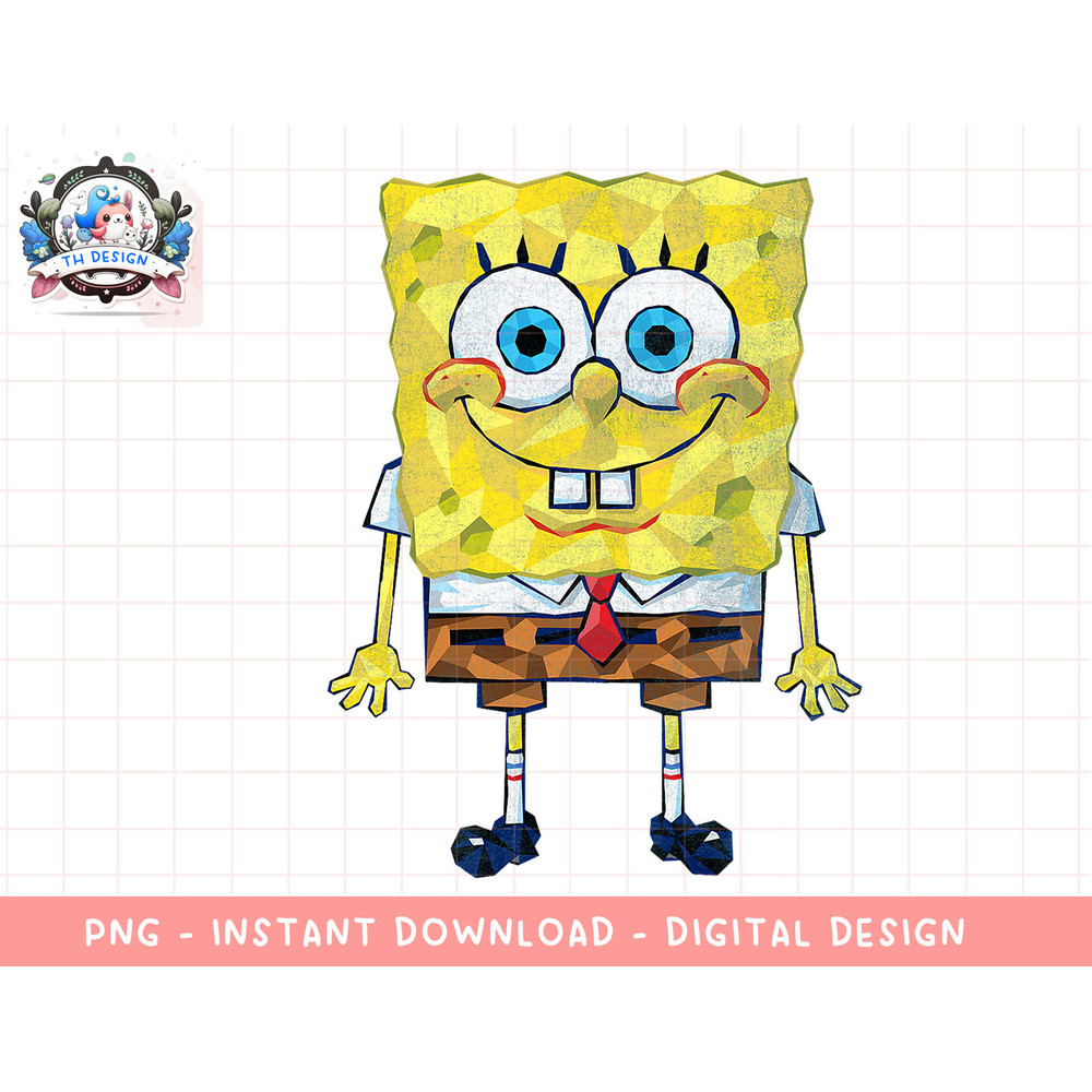 Spongebob SquarePants Geometric Textured Design png, sublimation.jpg