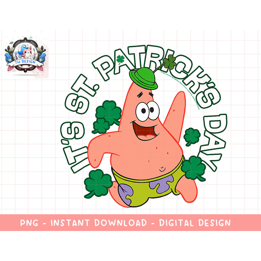 SpongeBob SquarePants Its St. Patricks Day png, sublimation.jpg
