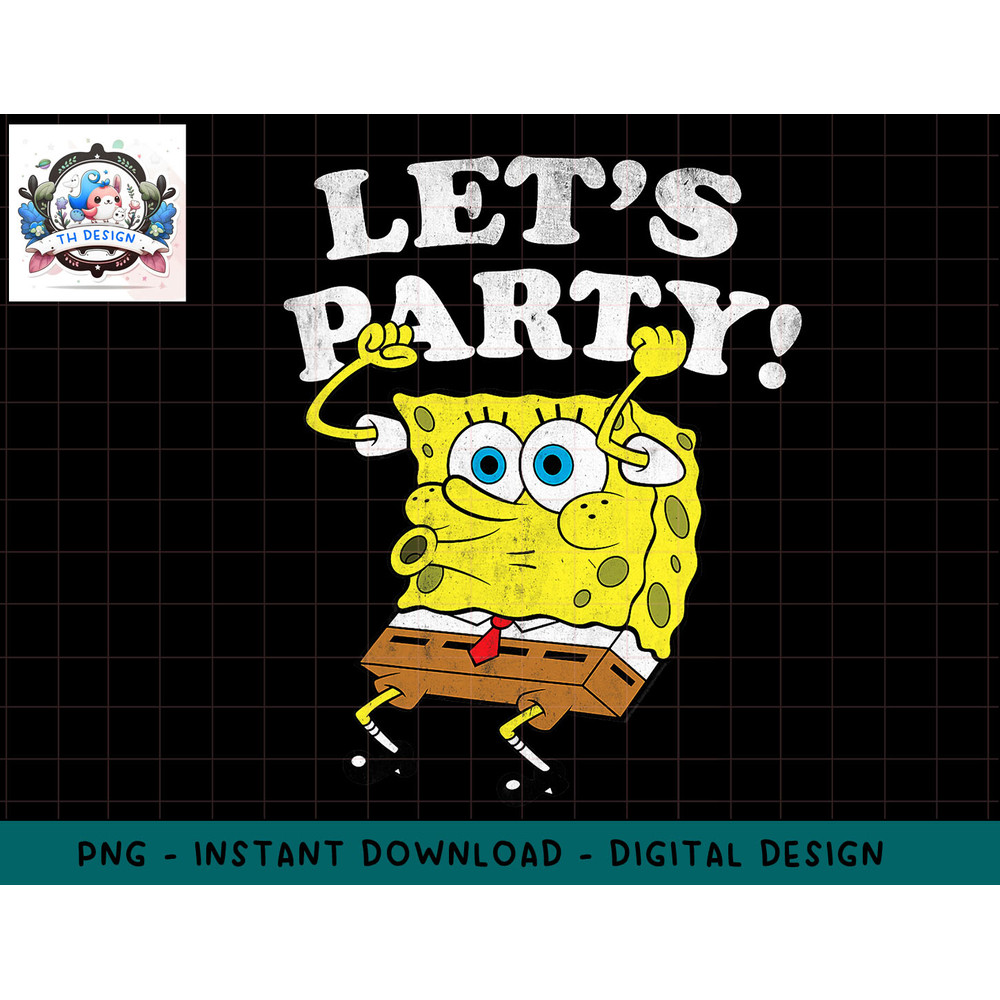 SpongeBob SquarePants Lets Party! png, sublimation.jpg