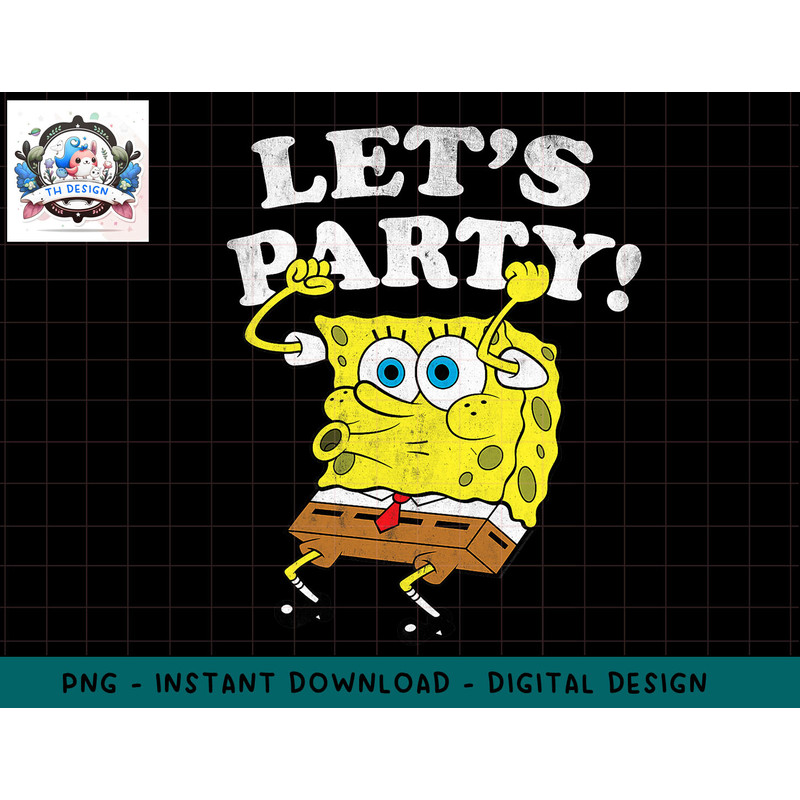 SpongeBob SquarePants Lets Party! png, sublimation.jpg