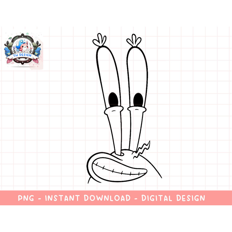 SpongeBob SquarePants Mr. Krabs Smiling Big Face png, sublimation.jpg