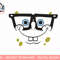 SpongeBob SquarePants Nerd Glasses Face png, sublimation.jpg