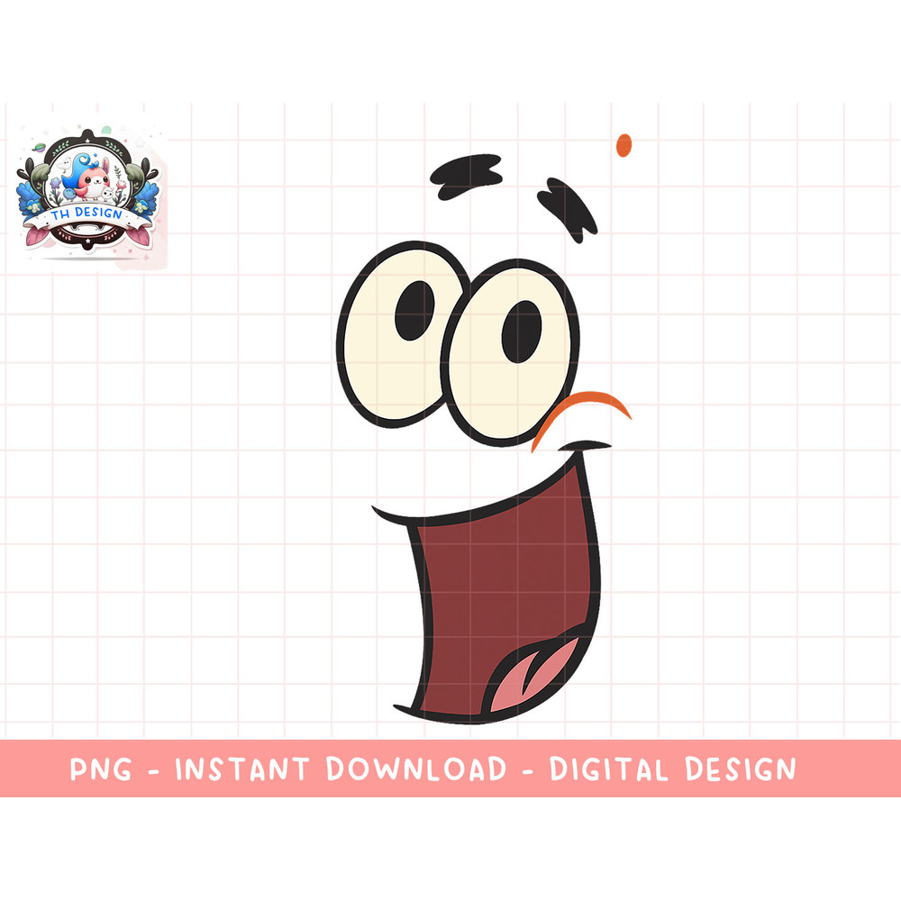 SpongeBob SquarePants Patrick Star Large Face Costume png, sublimation.jpg