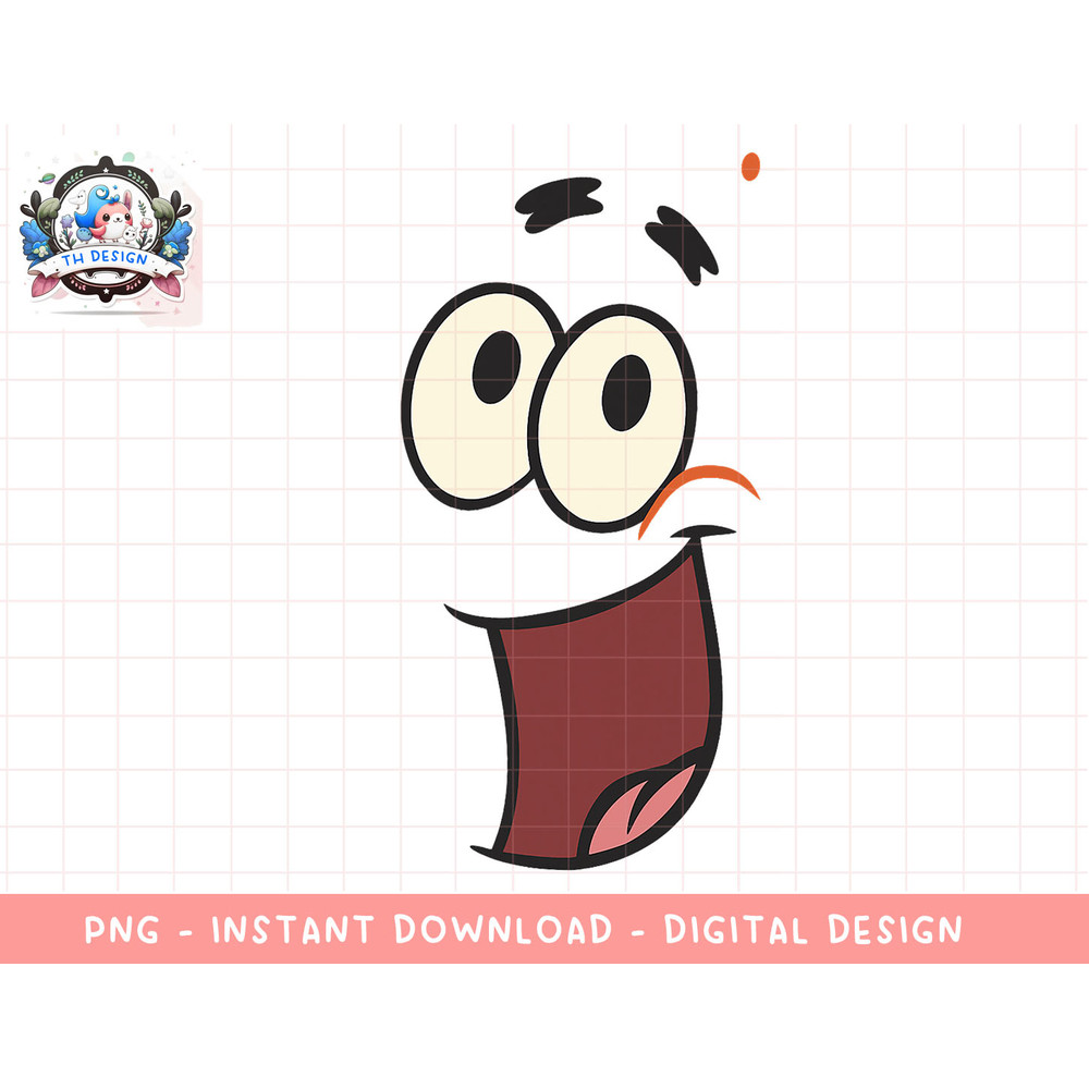 SpongeBob SquarePants Patrick Starfish Big Face png, sublimation.jpg
