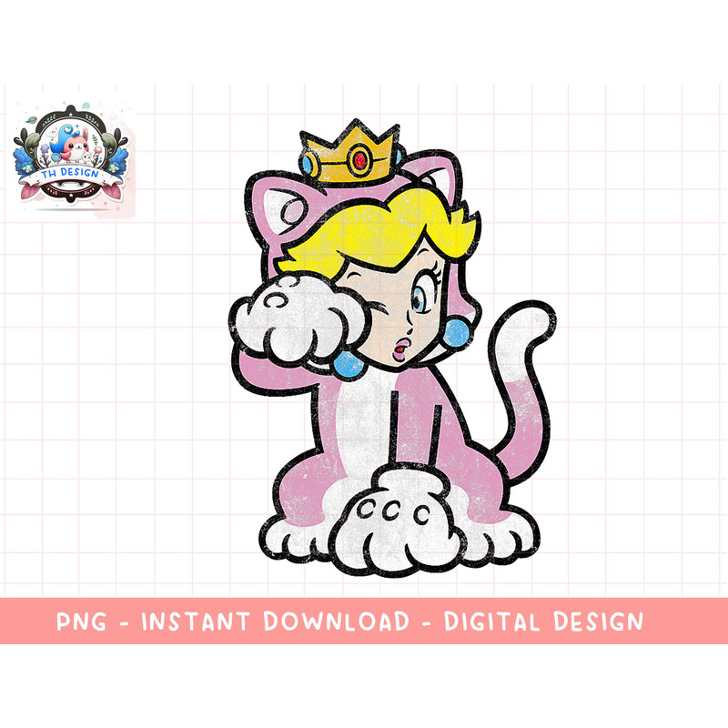 Super Mario 3D Bowsers Fury Princess Peach Cat Portrait png, sublimation.jpg