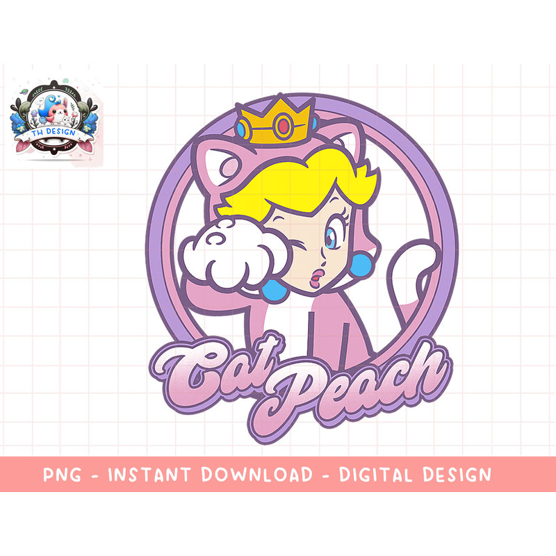Super Mario 3D World Bowsers Fury Peach Cat Princess Paw png, sublimation.jpg