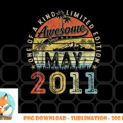 12 year old awesome since may 2011 12th birthday png, digital download copy