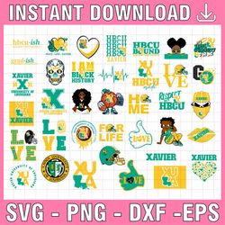 35 files xavier university svg, xavier svg, hbcu teams svg, hbcu football svg, sport bundle svg