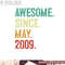 14 Years Old Awesome Since May 2009 14th Birthday png, digital download copy.jpg
