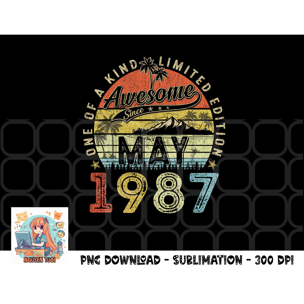 36 Year Old Awesome Since May 1987 36th Birthday png, digital download copy.jpg