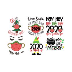 020 christmas funny cutting file bundle christmas svg, christmas svg files, silhouette svg files