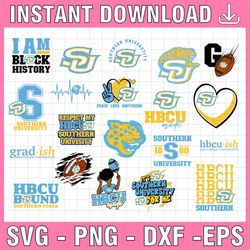 20 files southern university svg, hbcu teams svg, hbcu football svg, sport bundle svg