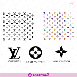 lv logo bundle svg, lv logo svg, lv pattern svg, logo brand svg