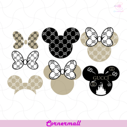gucci pattern minnie head svg, gucci pattern svg, minnie mouse svg