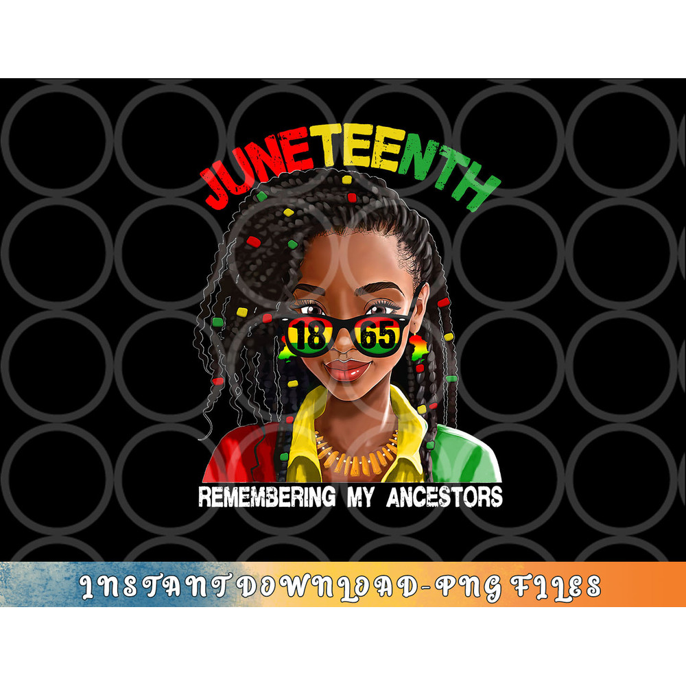 Juneteenth Tshirt Women Loc d Hair Remebering My Ancestors png, digital download copy.jpg